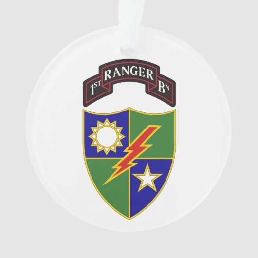 1e bataljon - 75e Ranger Regiment Ornament (voorkant)