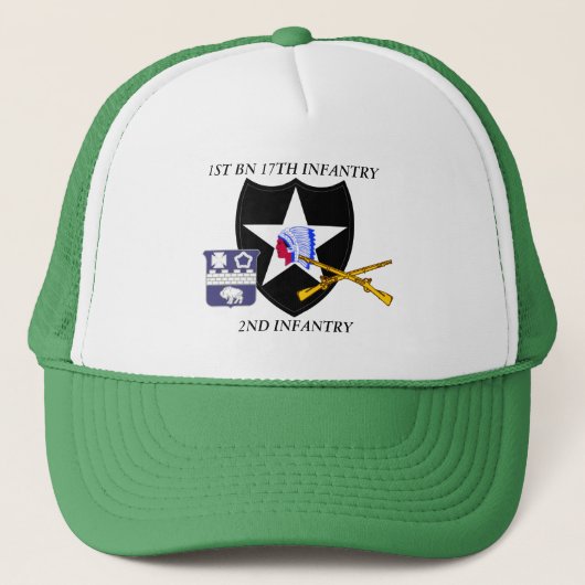 1E BATTALION 17E INFANTRY 2E INFANTRY DIVISION TRUCKER PET (Voorkant)