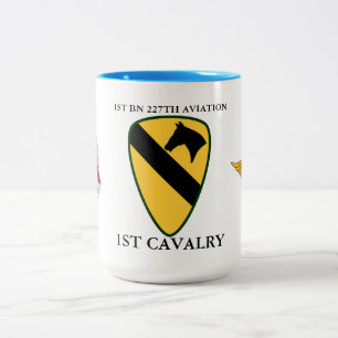 1E BATTALION 227E LUCHTVAART 1STE CAVALRY TWEEKLEURIGE KOFFIEMOK