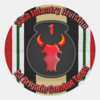 1e BCT 34e ID Ronde Sticker