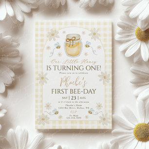 1e Bijendag Meisjes Verjaardag Honey Daisy Kaart
