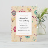 1e bijendag uitnodigingen bij eerste verjaardag (Staand voorkant)