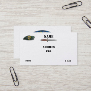 1e bijzondere troepenmacht groene berets sf sfg so visitekaartje