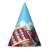 1e Birthday Fire Truck Feesthoedjes (Links)