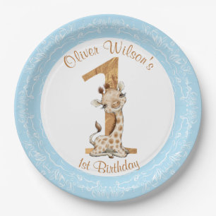 1e Bord van de Giraffe van de Blauwe Jongen van de