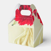 1e bruiloft Jubileum gouden achtergrond anjer Bedankdoosjes (Achterkant)