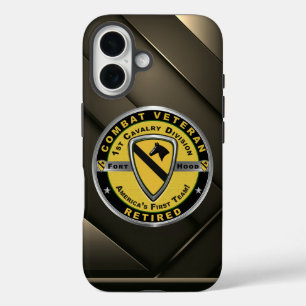 1e CAV Cavalerie Divisie Gepensioneerde Veteraan iPhone 16 Hoesje