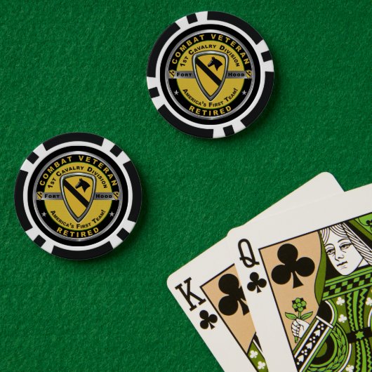 1e Cavalerie Divisie Gepensioneerd Poker Chips (Pokertafel (Dubbel))