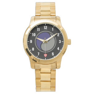1e Cavalerie Divisie Goud Roestvrij staal Horloge