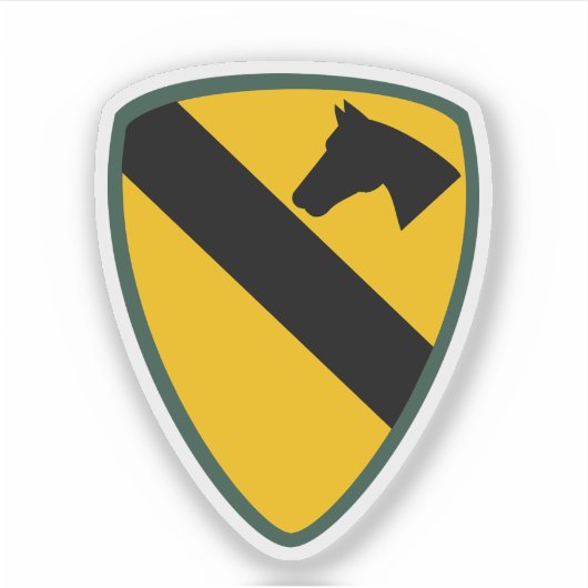1e Cavalerie Divisie Patch Sticker (Voorkant)