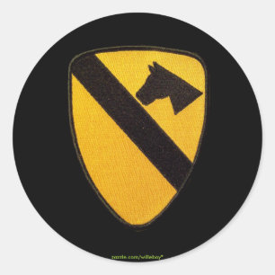 1e Cavalerie Luchtcav Leger Scrapbooks Patch Stick Ronde Sticker