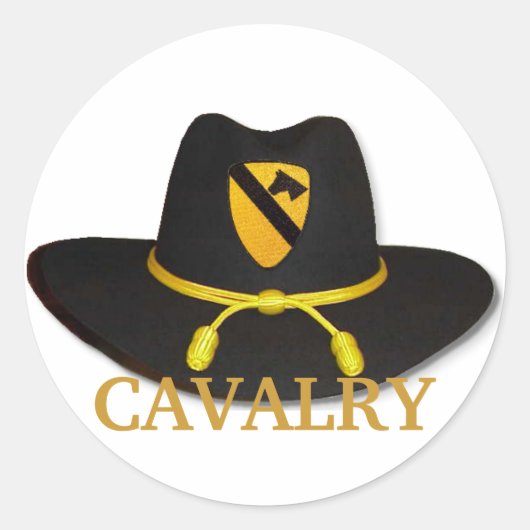 1e Cavalerie Luchtcav Leger Scrapbooks Patch Stick Ronde Sticker (Voorkant)