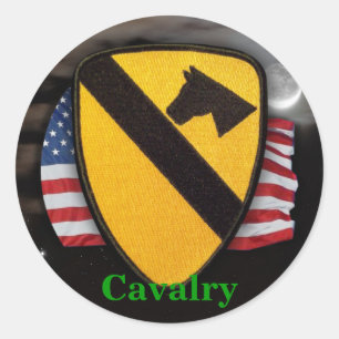1e Cavalerie Luchtcav Leger Scrapbooks Patch Stick Ronde Sticker