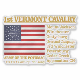 1e Cavalerie van Vermont (BH) Sticker