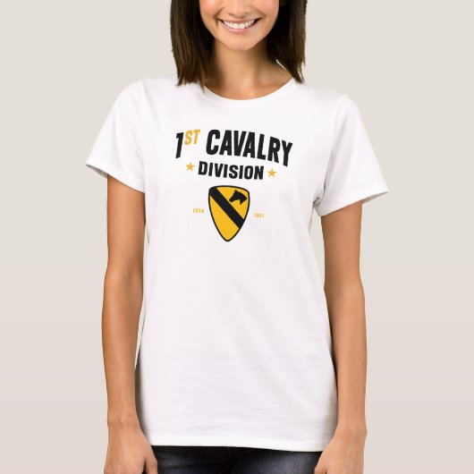 1e Cavaleriedivisie "Eerste Team" T-shirt (Voorkant)