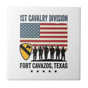 1e Cavaleriedivisie Fort Hood Vintage Militair Sh Tegeltje
