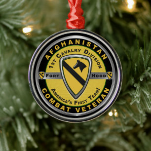 1e Cavaleriedivisie Kerstmis Metalen Ornament