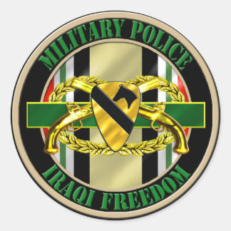 1e Cavaleriedivisie Militaire Politie OIF Ronde Sticker