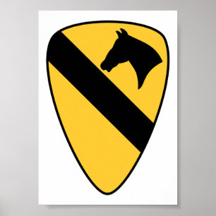 1e Cavaleriedivisie Patch Patriottisch Poster