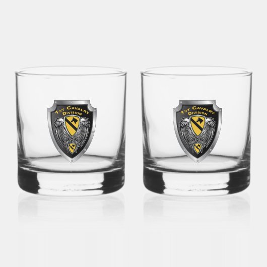 1e Cavaleriedivisie Schild Whisky Glas (Voorkant)