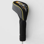 1e Cavaleriedivisie Vlammend Paard Schedel Golfheadcover (Schuin)