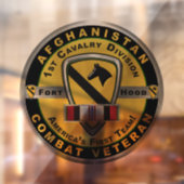 1e Cavalry divisie Afghanistan Veteraan Raamsticker (Vel 2)