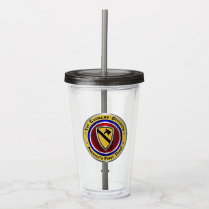 1e Cavalry Division - America's First Team Acryl Drinkbeker