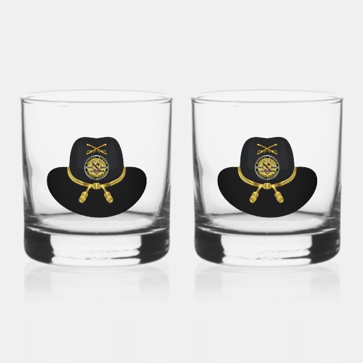 1e Cavalry Division Desert Storm Whisky Glas (Voorkant)