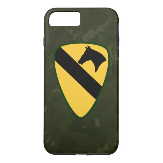 1e Cavalry Division "First Team" Dark Green Camo Case-Mate iPhone Case (Achterkant)
