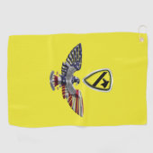 1e Cavalry Division "First Team" Eagle Golfhanddoek (Horizontaal)