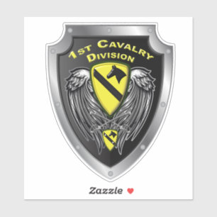 1e Cavalry Division "First Team" Sticker