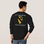 1e Cavalry Division Long-Hoeve T-shirt (Achterkant volledig)