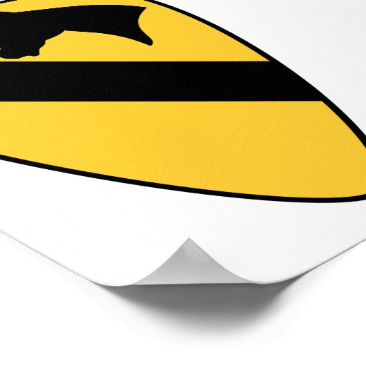 1e Cavalry Division Patriotic Patch Poster (Hoek)