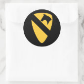 1e Cavalry Division Patriotic Patch Ronde Sticker (Tas)