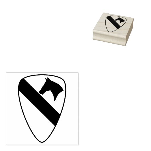 1e Cavalry Division Patriotic Patch Rubberstempel (Gestempeld)