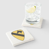 1e Cavalry Division Patriotic Patch Stenen Onderzetter (Zijkant)