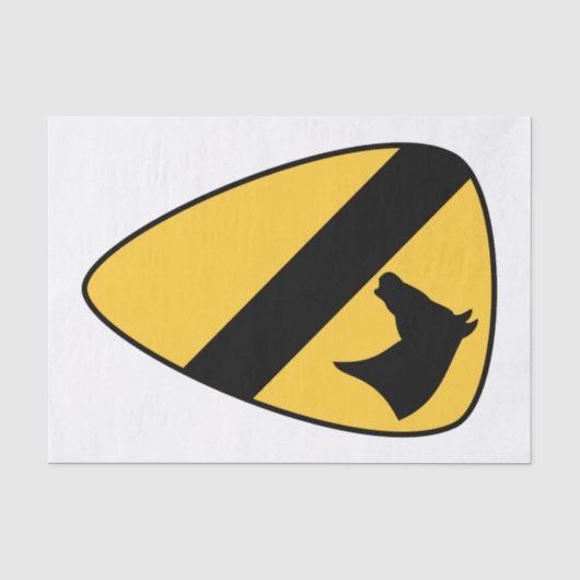 1e Cavalry Division Patriotic Patch Tissuepapier (Voorkant)