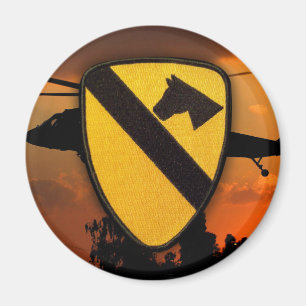 1e CD Cavalry Division Veterans Vets patch Gifts Magneet