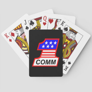 1e Combat Comm "1" logo Speelkaarten