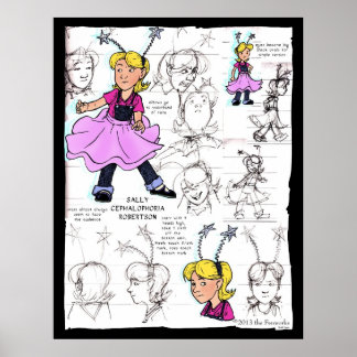 1e contactblad voor Sally Robertson Poster