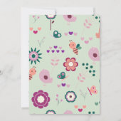 1e dag uitnodigingen Pink Bumblebee (Achterkant)