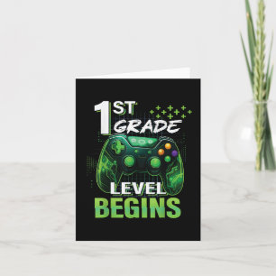 1e dag van 1e klas niveau begint eerste klas Gami Kaart