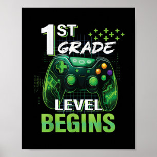 1e dag van 1e klas niveau begint eerste klas Gami Poster