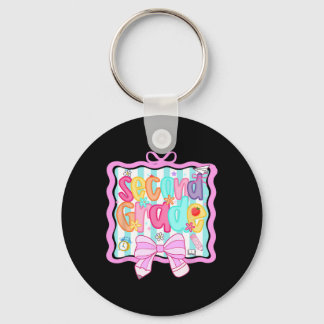 1e dag van de 2e klas preppy sleutelhanger