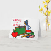 *1e DAG VAN DE EERSTE KLAS" Kaart (Gele Bloem)