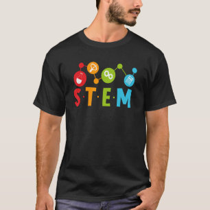 1e dag van de school STEM Teacher Boys Meisjes Kin T-shirt