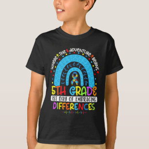 1e dag van het omarmen van verschillen 5e graad au t-shirt