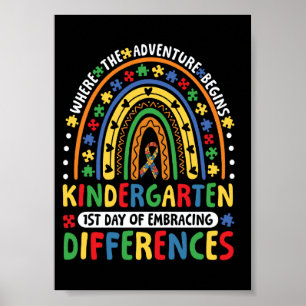 1e Dag Van Het Omarmen Van Verschillen Kleuterscho Poster