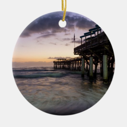1e Dawn Cocoa Pier Keramisch Ornament (Voorkant)