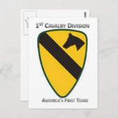 1e divisie Cavalry Briefkaart (Voorkant / Achterkant)